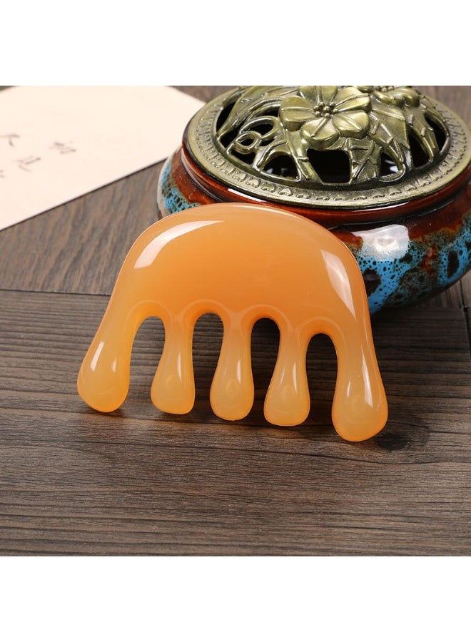 مشط تدليك فروة الرأس مضاد للكهرباء الساكنة فرشاة تدليك الشعر من الراتنج مع زيت أساسي من الموجورت 10 مل - Image 3