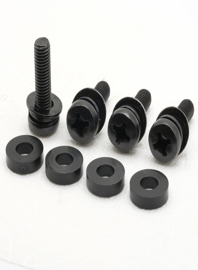 ReplacementScrews M8 Wall Mount Screws Compatible with Samsung 20.6-21.6mm Installations (1.25mm Pitch) Complete kit with Screws, Washers and Spacers - Black Plated. - Image 3