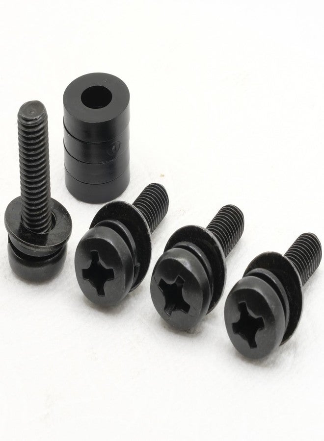ReplacementScrews M8 Wall Mount Screws Compatible with Samsung 20.6-21.6mm Installations (1.25mm Pitch) Complete kit with Screws, Washers and Spacers - Black Plated. - Image 4