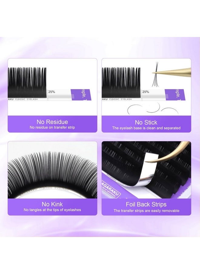NAGARAKU Eyelash Extensions 0.15Mm C Curl 7-15Mm Mix Tray Individual Lashes Classic Matte Black Faux Mink 16 Rows Professional Beauty Salon Supplies  - Image 4