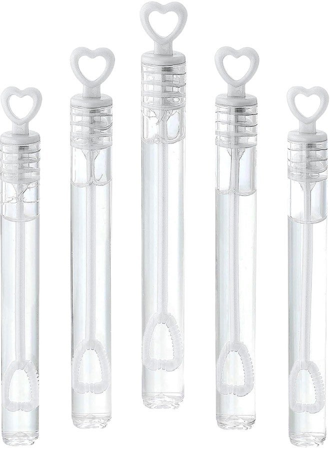 GiftExpress 200 Pack 4.2" White Heart Bubble Wands - Party Favors for Weddings Supplies, Valentine's Day, Party and Anniversaries - 200 Pcs - Image 1
