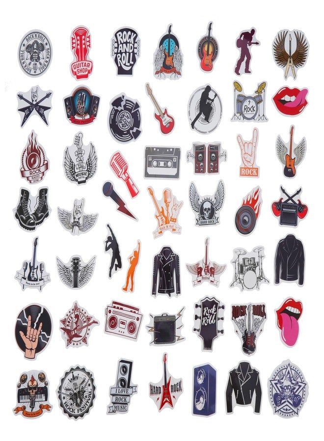 Cleverplay 100 Pack Rock and Roll Stickers, Rock Star Party Favors, Birthday Decorations - Image 2
