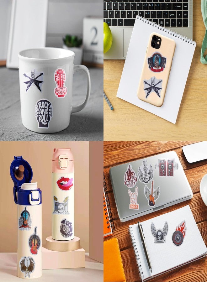 Cleverplay 100 Pack Rock and Roll Stickers, Rock Star Party Favors, Birthday Decorations - Image 4