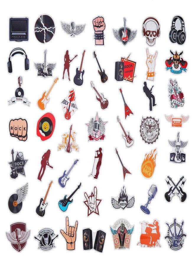 Cleverplay 100 Pack Rock and Roll Stickers, Rock Star Party Favors, Birthday Decorations - Image 3