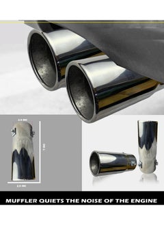 Royal Universal 2.5 Inc Car Vehicle Exhaust Muffler Steel Tail Pipe Suitable For Automotive Exhaust Pipes Straight Edge Exhaust Tip  - Image 3