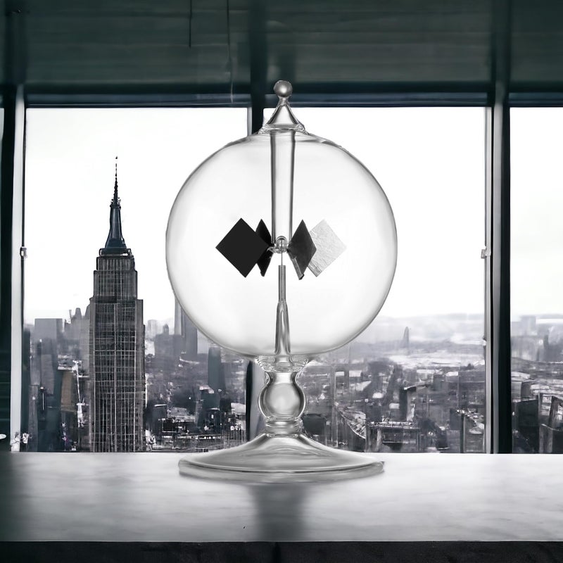 DORAMI DORAMI Clear Solar Power Crookes Radiometer Sun Light Energy Spinning Vanes  - Image 4