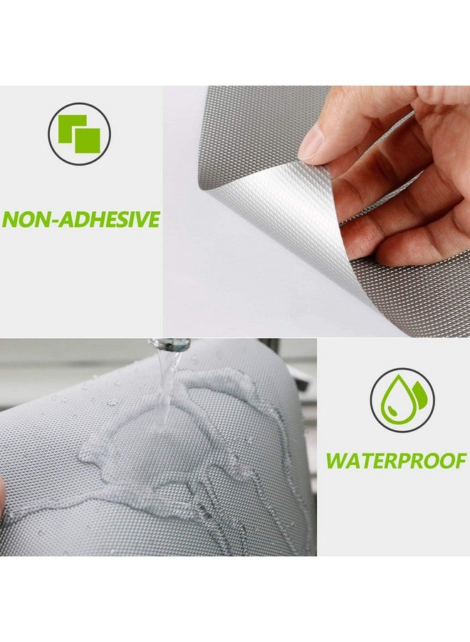 ElastPro إيلاست برو (50 سم × 10 م) حصيرة/ورقة فضية من EVA قابلة للغسل ومضادة للانزلاق للاستخدام في الثلاجة، بطانة الرف، الطاولة، درج المطبخ (نقش ماسي، رمادي معدني) - Image 4