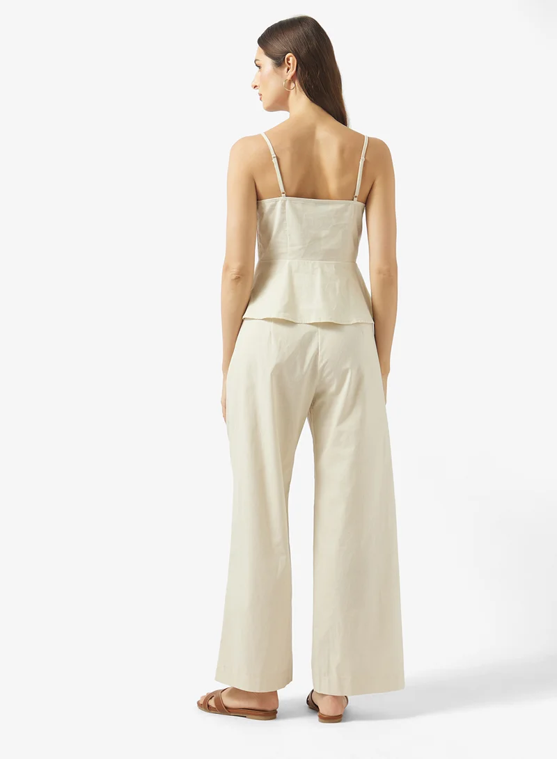 ELLA Peplum Strap Top & Pant Set