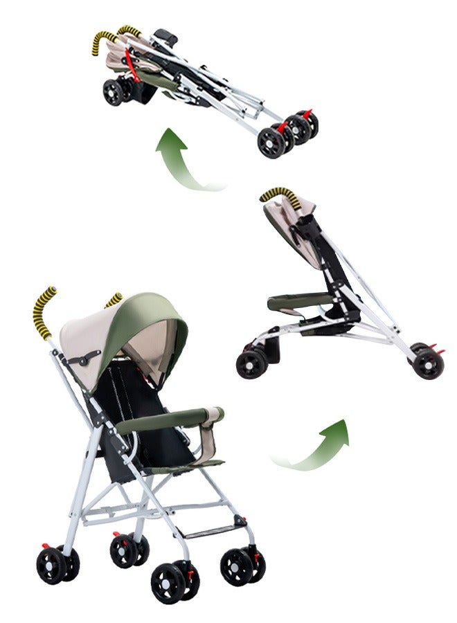 ​هايالكس​ عربة أطفال خفيفة الوزن ومدمجة، عربات أطفال فردية بمظلة قابلة للتعديل وعجلات دوارة، عربة سفر مع حامل أكواب (0-3 سنوات) - Image 3