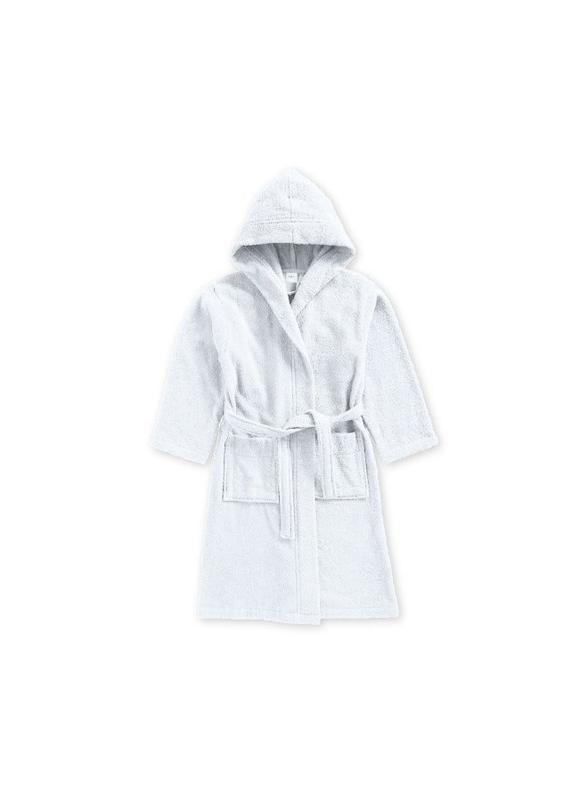 BYFT Daffodil (White) Premium 6 Year Kids Bathrobe(Set of 1) Terry Cotton, Highly Absorbent and Quick dry, Hotel and Spa Quality Bathrobe-400 Gsm  - Image 4