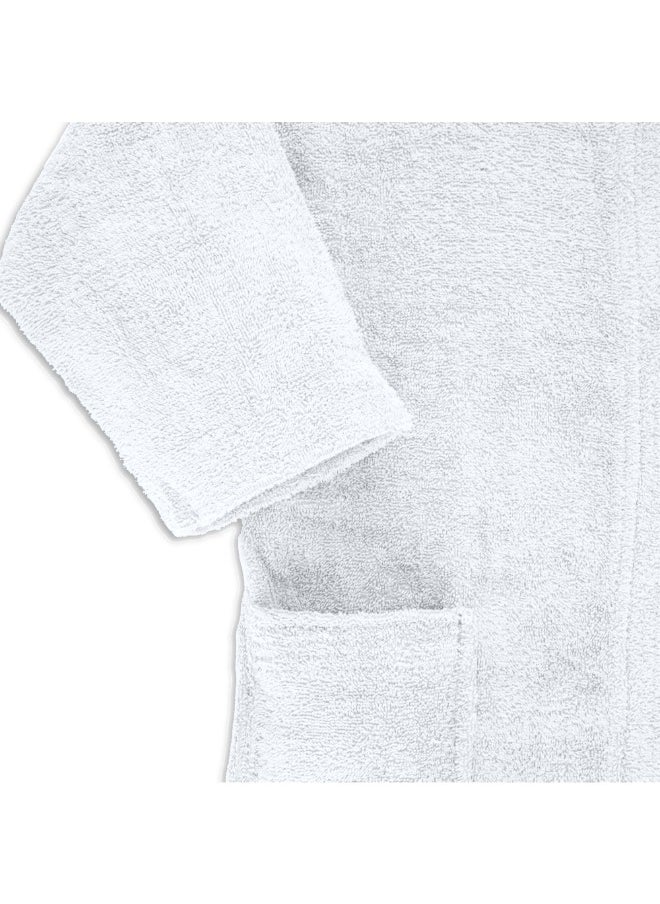 BYFT - Daffodil (White) Premium 6 Year Kids Bathrobe(Set of 1) Terry Cotton, Highly Absorbent and Quick dry, Hotel and Spa Quality Bathrobe-400 Gsm - Image 1