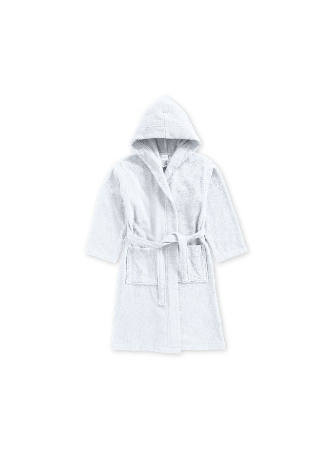 BYFT - Daffodil (White) Premium 6 Year Kids Bathrobe(Set of 1) Terry Cotton, Highly Absorbent and Quick dry, Hotel and Spa Quality Bathrobe-400 Gsm - Image 1