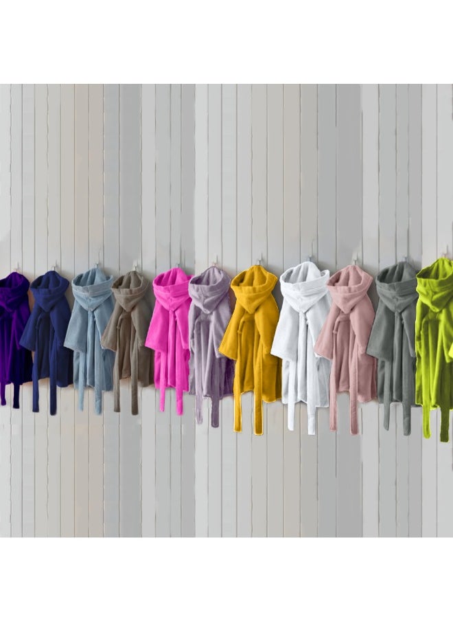 BYFT - Daffodil (White) Premium 6 Year Kids Bathrobe(Set of 1) Terry Cotton, Highly Absorbent and Quick dry, Hotel and Spa Quality Bathrobe-400 Gsm - Image 1