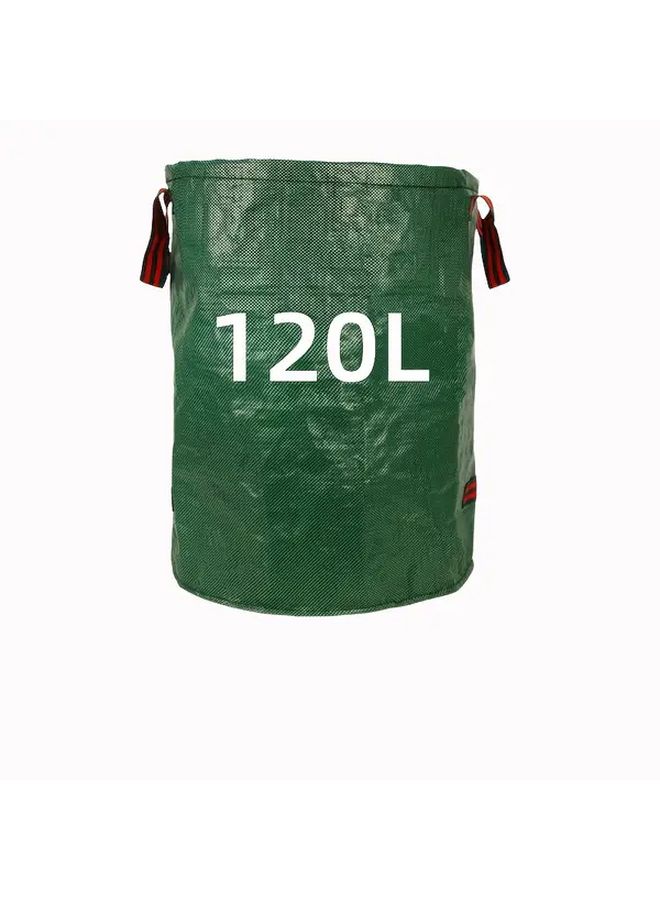 120L Heavy Duty Garden Waste Bag Red Stitching Foldable Storage For Leaves Branches Weeds - Image 3