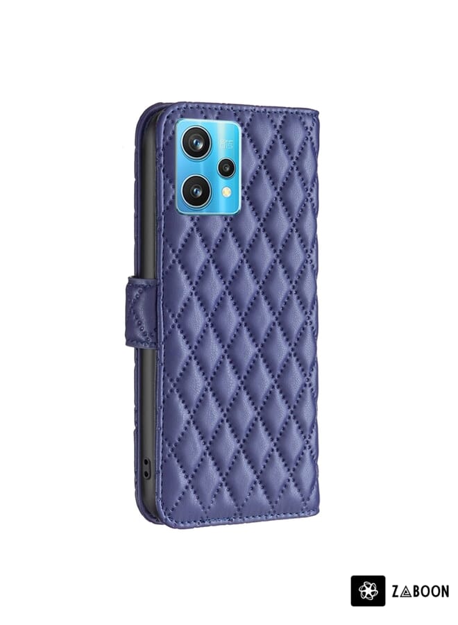 Zaboon Protective Case For OPPO Realme 9 Pro+ Diamond Lattice Wallet Leather Flip - Image 3