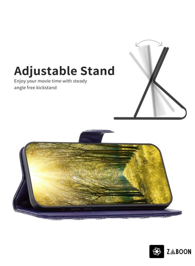 Zaboon Protective Case For OPPO Realme 9 Pro+ Diamond Lattice Wallet Leather Flip - Image 4