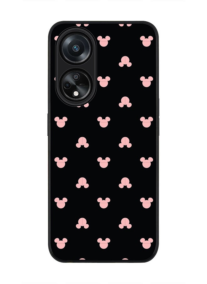 Stylizedd Rugged Black edge case for Oppo A98 5G, Slim fit Soft Case Flexible Rubber Edges Anti Drop TPU Gel Thin Cover- Mickey Print  - Image 1