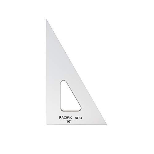 Pacific Arc Drafting Triangle, 10-inch, 30/60/90 Degrees, Clear Acrylic - Image 2