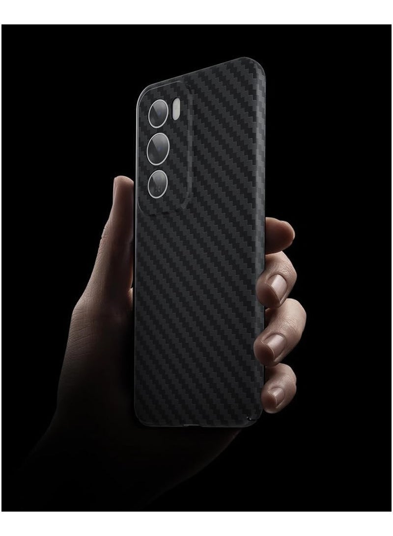 عام حافظة متوافقة مع ممن لهم رينو 12 برو ، ألياف الكربون الملمس الصلب الكمبيوتر قذيفة ضئيلة رقيقة مكافحة بصمة تبديد الحرارة الغطاء الواقي لمن لهم رينو 12 برو - Image 5