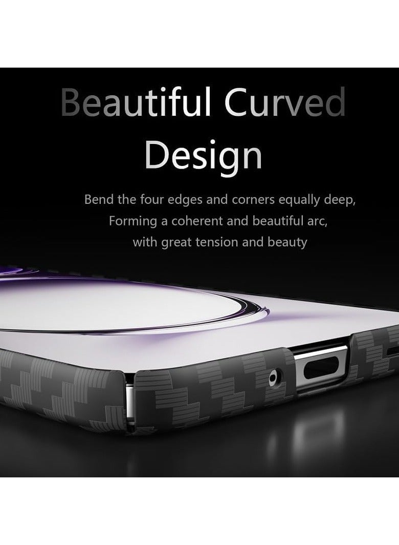 عام حافظة متوافقة مع ممن لهم رينو 12 برو ، ألياف الكربون الملمس الصلب الكمبيوتر قذيفة ضئيلة رقيقة مكافحة بصمة تبديد الحرارة الغطاء الواقي لمن لهم رينو 12 برو - Image 3