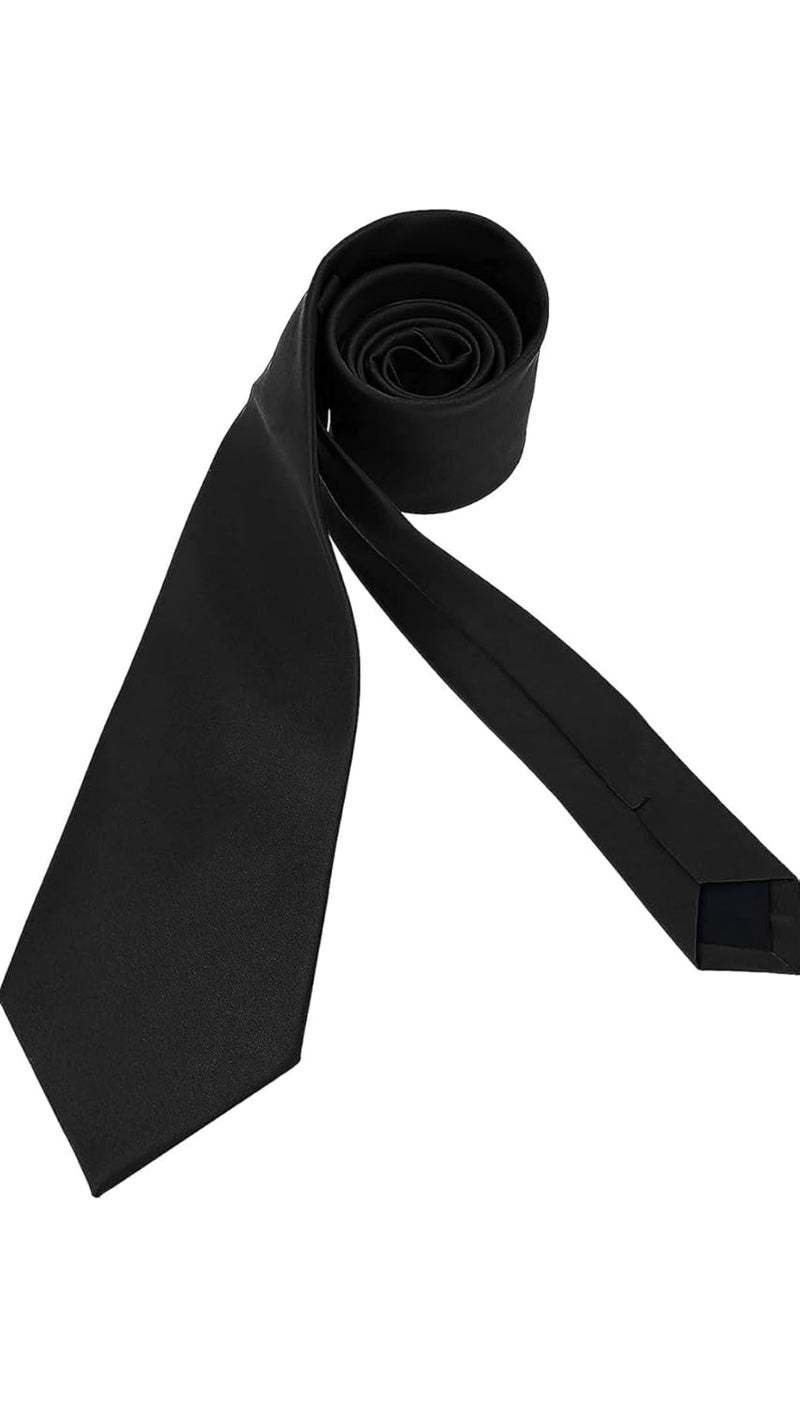 FOLA MOOLYAVAAN PRODUCTS Men's Solid Color Satin Microfiber Tie, Regular and Skinny Width for Office, Interview, Wedding Formal Dress - Image 4