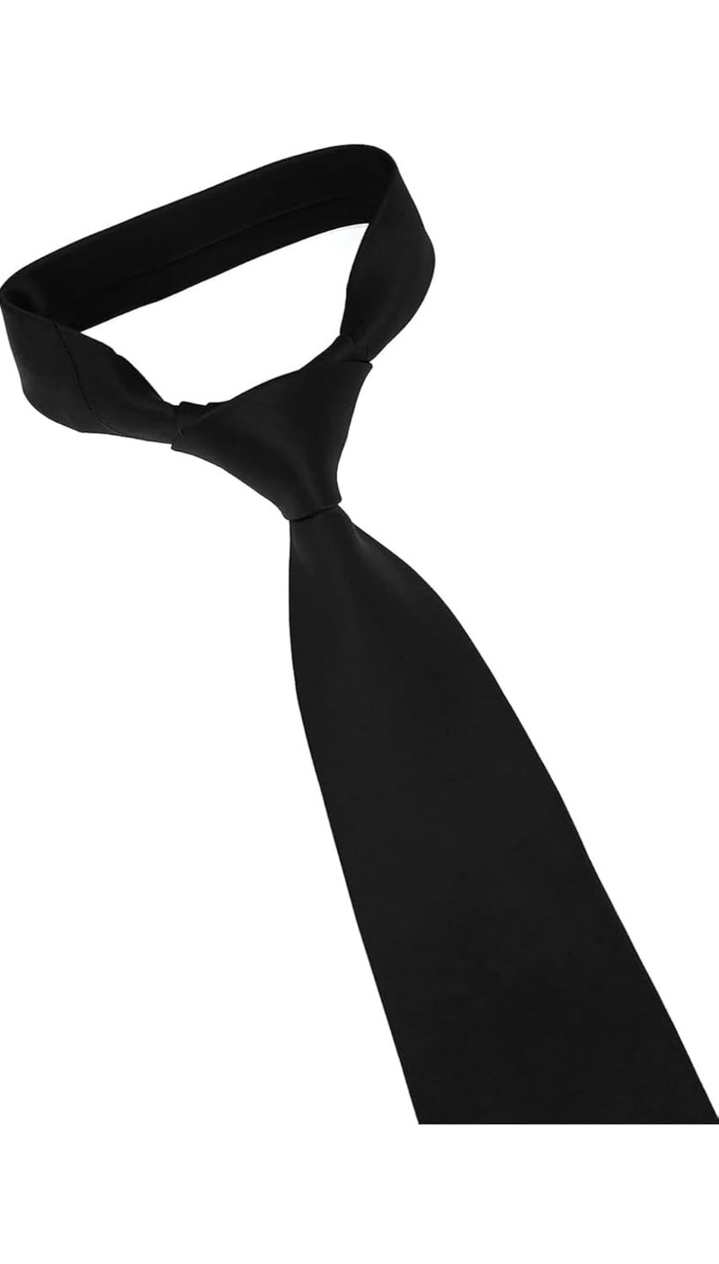 FOLA MOOLYAVAAN PRODUCTS Men's Solid Color Satin Microfiber Tie, Regular and Skinny Width for Office, Interview, Wedding Formal Dress - Image 2