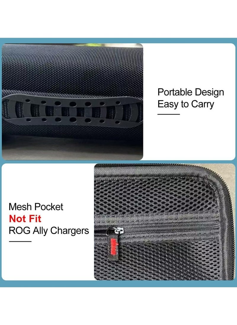 Carry Case Compatible with ASUS ROG Ally, Protective Hard Portable Travel Case Cover Shell Pouch with Pockets for Accessories and Games