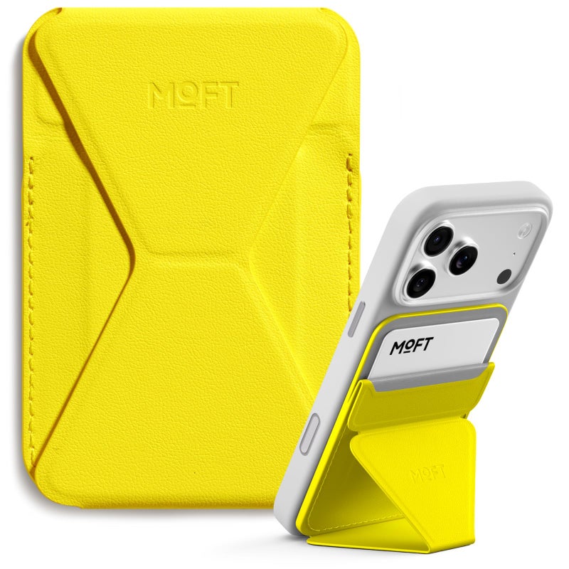 MOFT Magnetic Wallet Stand Compatible with iPhone 171615141312 Series Angle Adjustment Magsafe Compatible MOVAS Phone StandNeon - Image 2