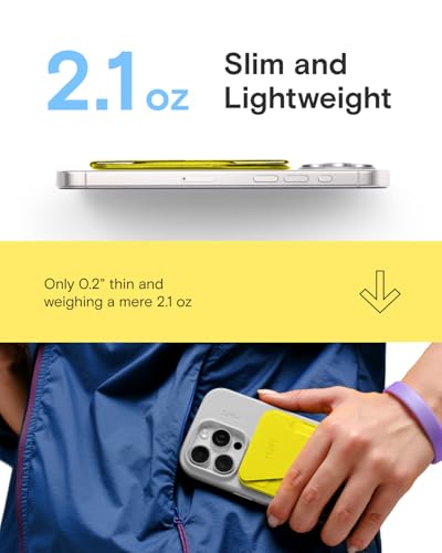 MOFT Magnetic Wallet Stand Compatible with iPhone 171615141312 Series Angle Adjustment Magsafe Compatible MOVAS Phone StandNeon - Image 3