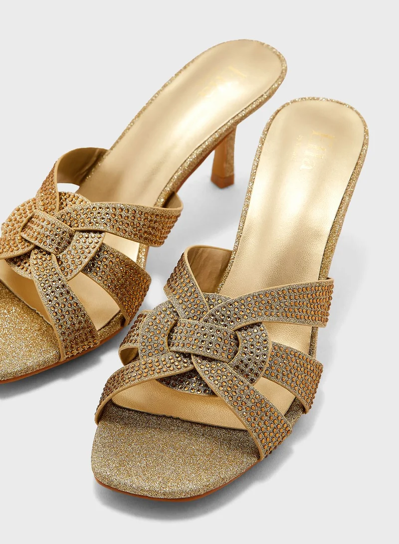 Ella Limited Edition Diamante Detail Mule Sandal