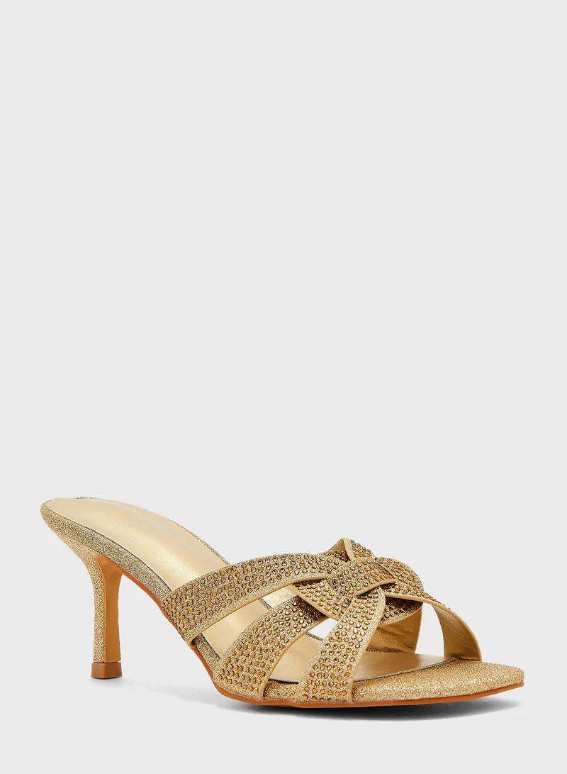 Ella Limited Edition Diamante Detail Mule Sandal