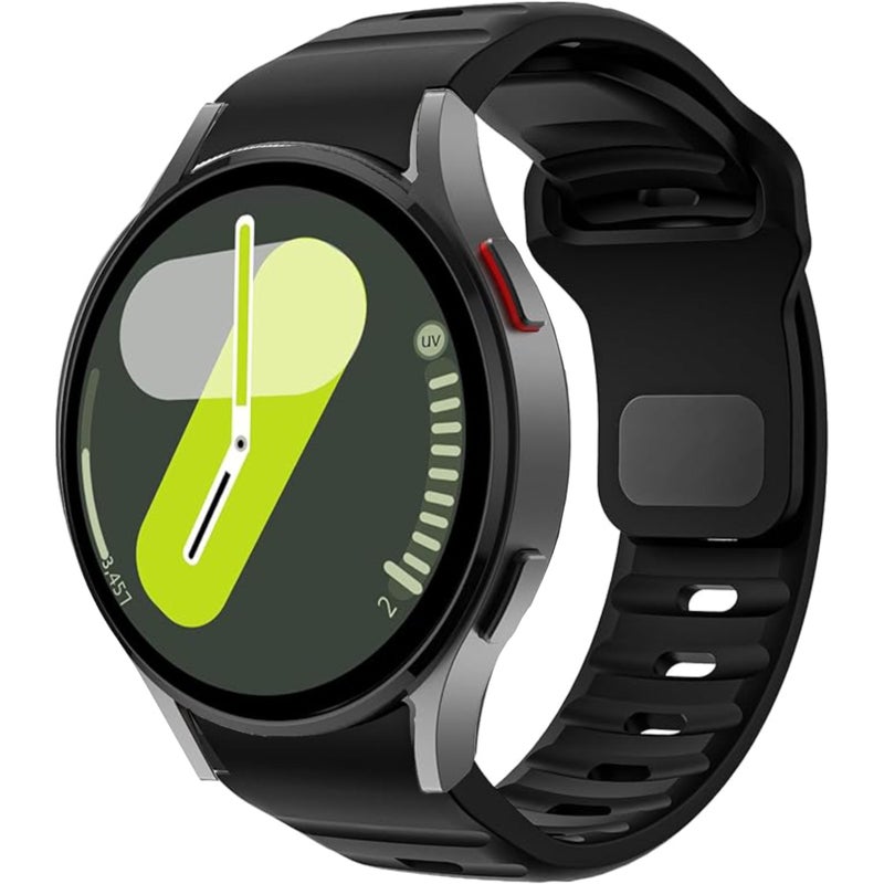 NESLIN Compatible with Samsung Galaxy Watch 7 FE 6 5 4, Galaxy Watch 6 Classic 47mm 43mm, Watch 5 Pro 45mm, Watch 4 Classic – Rugged No Gap Soft Silicone Bands - Image 2