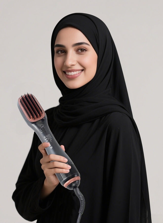 Univer Tang 1200 Watt Hair Dryer Brush & Straightener Brush, Professional Powerful Ceramic Tourmaline Ionic Hot Air Brush, 3 Heat/2 Speed Settings One Step Hair Hot Comb And Styler For All Hair Types - Image 1
