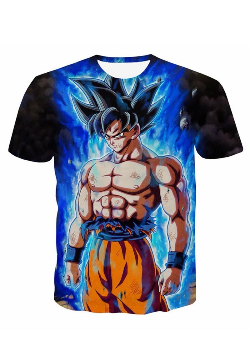تي شيرت Anime Dragon Ball ثلاثي الأبعاد بطباعة رقمية قابلة للتنفس - Image 1