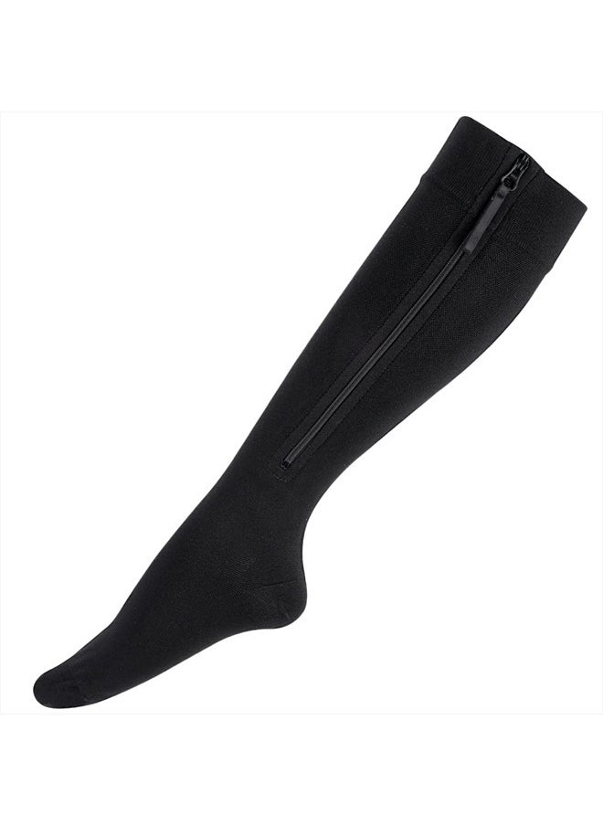 Ailaka Zipper Compression Socks for Men Women - 20-30 mmHg Close Toe Knee High Medical Compression Socks with Zipper, Zip Up Socks for Varicose Veins, Edema, Recovery, Pregnant, Nurse  - Image 5