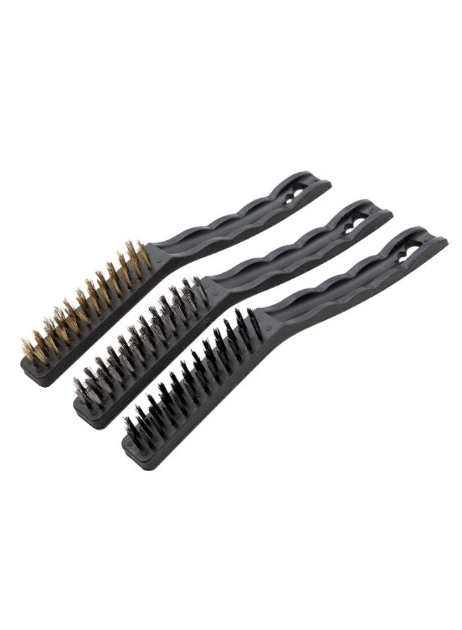 MTX Metal Brushes with Plastic Handle, 3 Pieces, Large (748639) - Image 3