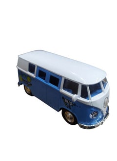 Volkswagen Volkswagen Bus Miniature Model Car Minibus Metal/Plastic, Opening Doors (Blue)  - Image 2