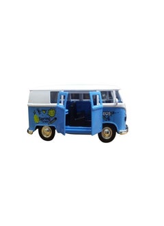 Volkswagen Volkswagen Bus Miniature Model Car Minibus Metal/Plastic, Opening Doors (Blue)  - Image 4
