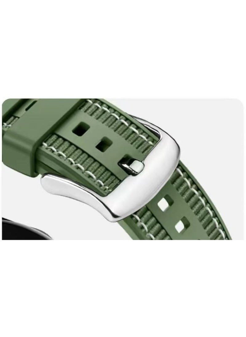 دكينج لساعة Huawei GT5 / GT4 / GT3pro مع سوار معصم مضفر من النايلون مع 46 مم أزرق / أخضر - Image 3