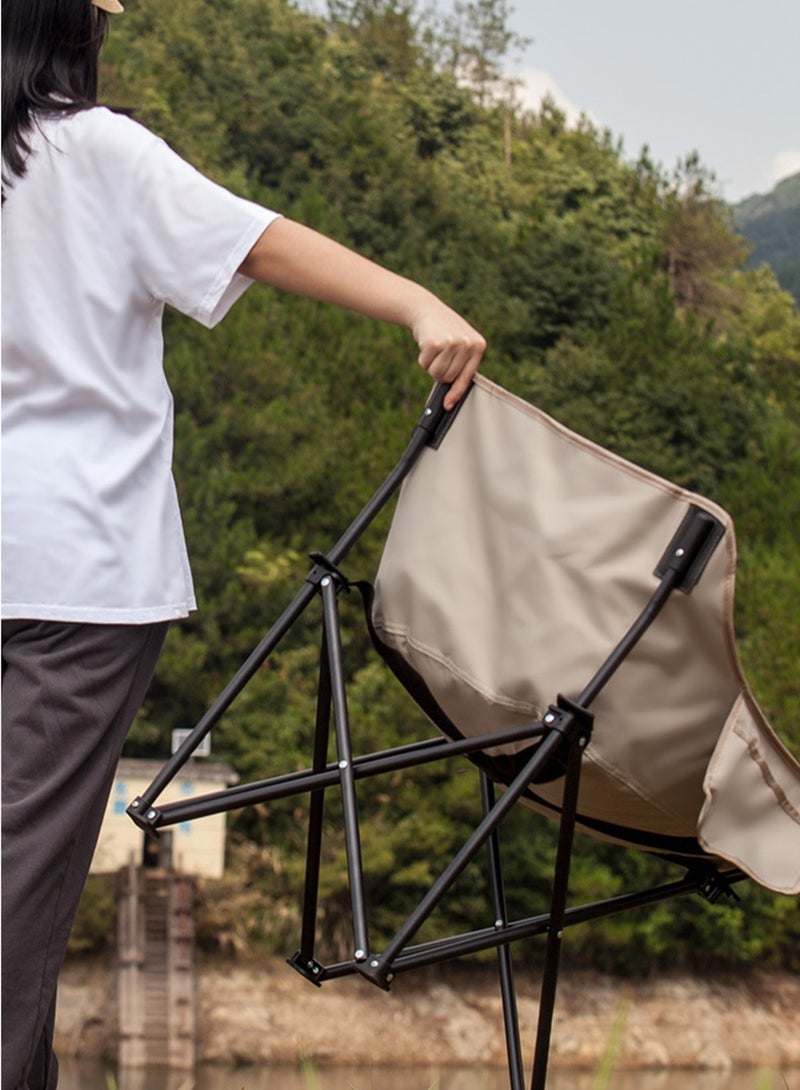 CityRiya-Long Portable Camping Chair Outdoor Folding Camping Chair Fishing Picnic Chair Beach Chair Garden Chair Camping Chair Ultralight Backpacking Chair for Lawn BBQ Backpacking Hiking Travel - Image 4