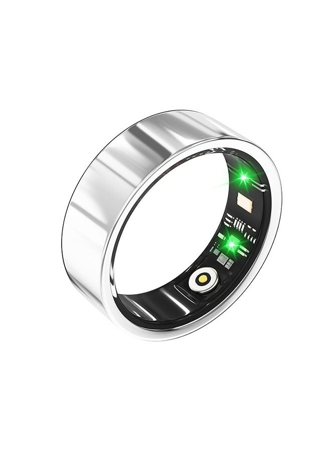 Smart Ring, Health Tracker for Women Men, Fitness Tracker with Heart Rate, Blood Oxygen, Sleep Monitor, Calories, Step Counter, IP68 Waterproof Smart Ring for iPhone & Android, No Subscription Fee (Silver, 8#) - Image 1