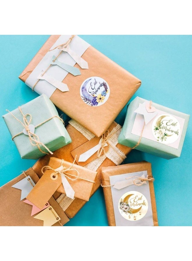 ملصقات عيد مبارك دائرية مزخرفة –ستيكرات زينة عيد الفطر 60 ملصق - Image 3