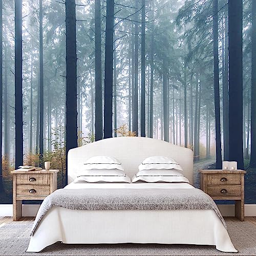 WFBHUADark Forest Tree Wallpaper Mural Nursery Woodland Natural Landscapes Wall Murals for Bedroom Living RoomNot Peel and Stick - Image 1