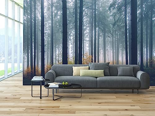 WFBHUADark Forest Tree Wallpaper Mural Nursery Woodland Natural Landscapes Wall Murals for Bedroom Living RoomNot Peel and Stick - Image 3