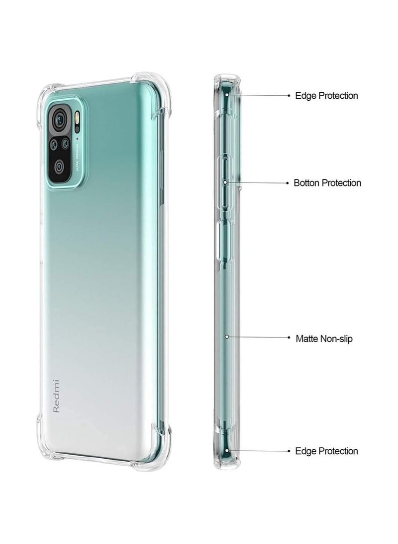 جراب سيليكون لهاتف Xiaomi Redmi Note 10 Pro / Redmi Note 10 Pro Max من السيليكون الشفاف TPU Gorilla مضاد للصدمات وكاميرا مقاومة للصدمات 4 زوايا - شفاف - Image 3