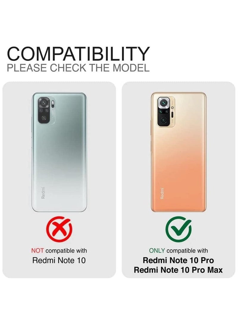 جراب سيليكون لهاتف Xiaomi Redmi Note 10 Pro / Redmi Note 10 Pro Max من السيليكون الشفاف TPU Gorilla مضاد للصدمات وكاميرا مقاومة للصدمات 4 زوايا - شفاف - Image 2