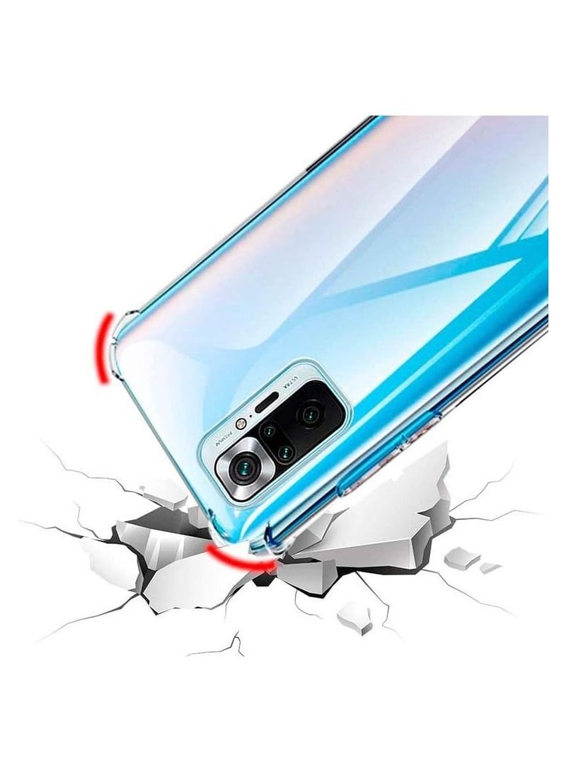 جراب سيليكون لهاتف Xiaomi Redmi Note 10 Pro / Redmi Note 10 Pro Max من السيليكون الشفاف TPU Gorilla مضاد للصدمات وكاميرا مقاومة للصدمات 4 زوايا - شفاف - Image 4