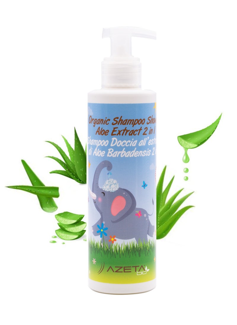 Azeta Bio Organic Shampoo Shower 2 in 1 Aloe Extrat  - Image 1