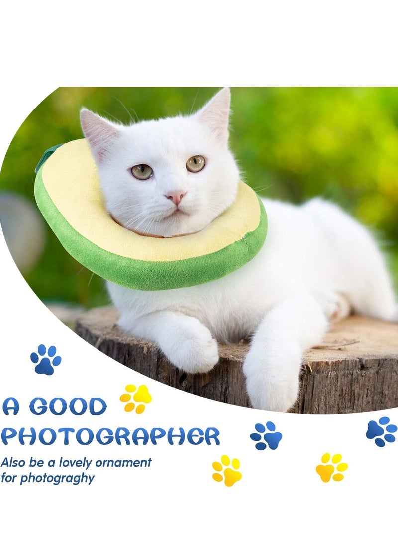 Y&D 4 Pieces Cat Recovery Collar Cute Neck Cone Elizabeth Padded E-Collar Anti-bite Lick Dog with Smooth Texture for Kitten and - Image 2