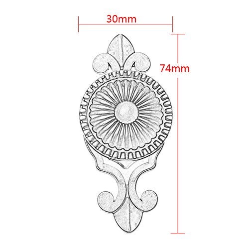 MUXSAM Kitchen Cabinet Knobs Pulls with Backplate, 2 in 1 Retro Round Metal Knob Pull Handle for Antique Dresser Drawer Cabinet Cupboard Wardrobe Door Room Hardware Decoration (5-Pack, Black) - Image 4